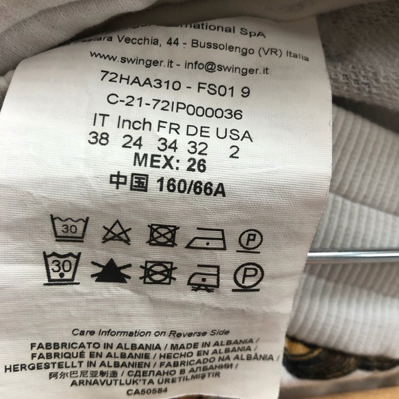 Versace Jeans Couture Track Pants Baroque Print White Gold - Picture 7 of 8